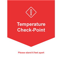 Window Cling 18x24 RED Temperature Checkpoint