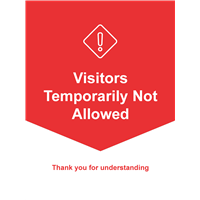 A-Frame 22x28 RED Visitors Temp Not Allowed