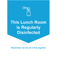 A-Frame 22x28 BLUE Lunchroom Disinfected