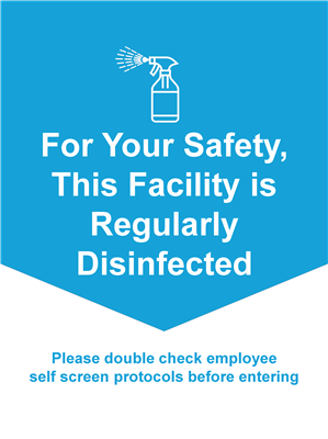 A-Frame 22x28 BLUE Facility Disinfected