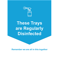 A-Frame 22x28 BLUE Trays Disinfected
