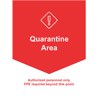 A-Frame 22x28 RED Quarantine Area