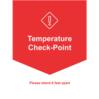 A-Frame 22x28 RED Temperature Checkpoint